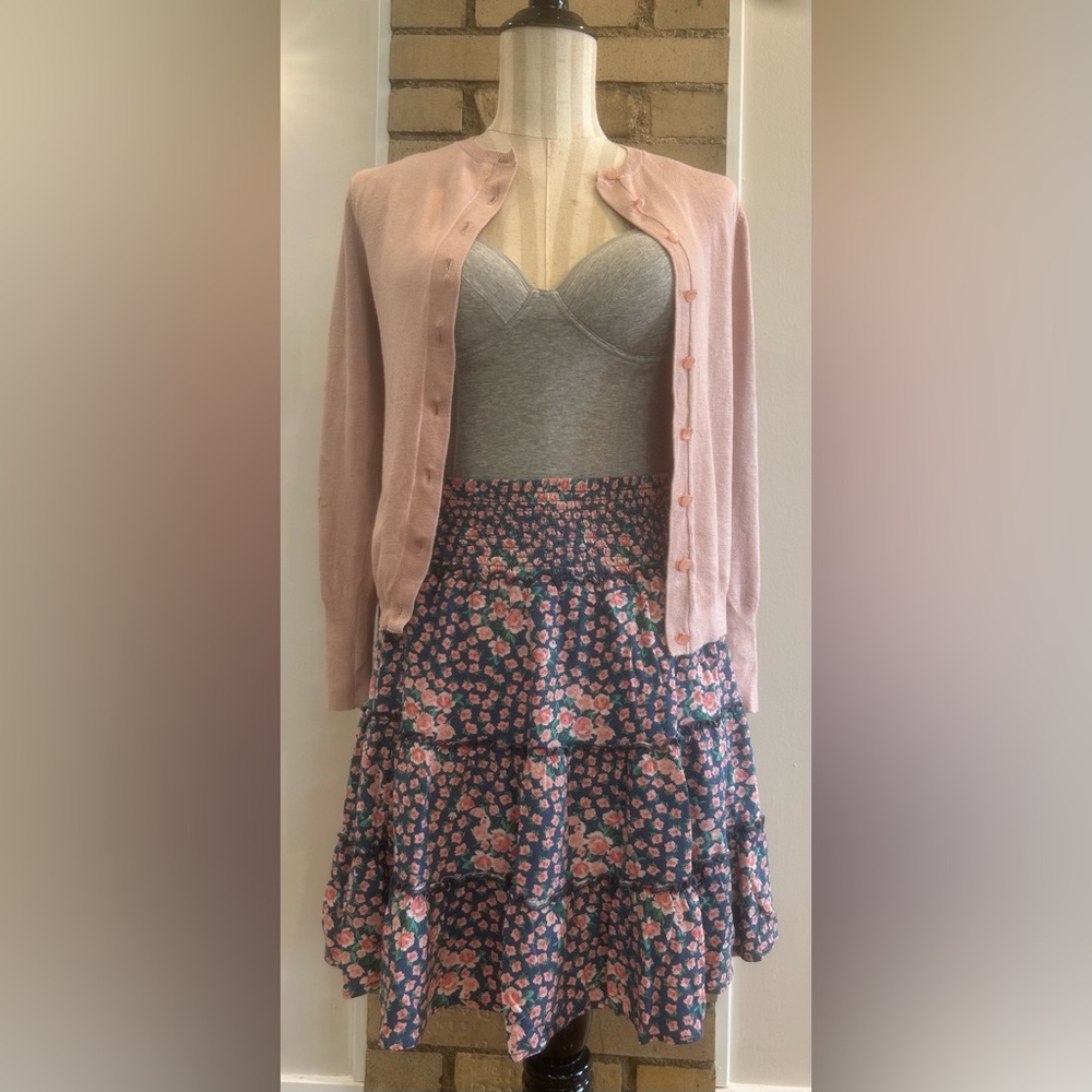 Philosophy Sweater- pink cardigan. Size PXS